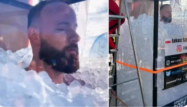 FOREIGN: Man Breaks Guinness World Record for Longest Time in Ice