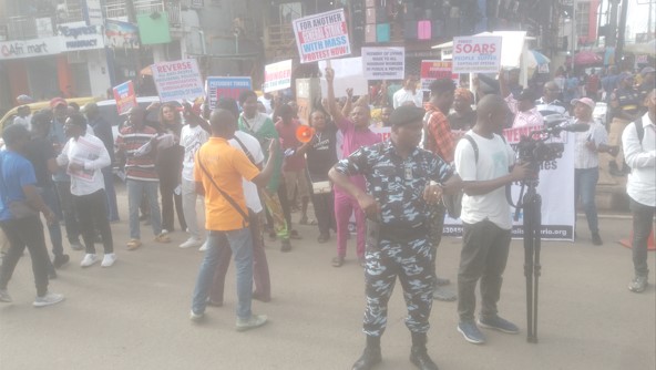 Democracy Day: Protest begins in Lagos amid tight security.