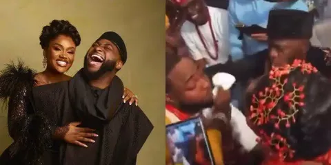 Davido Weeps as Chioma’s Father Blesses Their Union at Lavish Lagos Ceremony