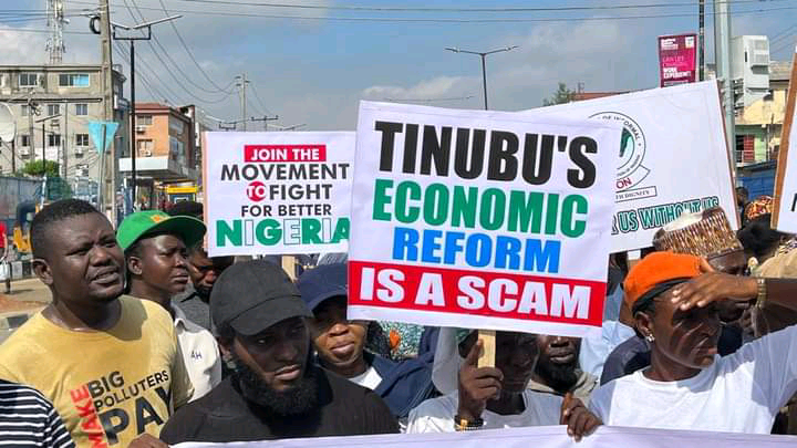 Nigerians Protest Economic Hardship Under Tinubu’s Government