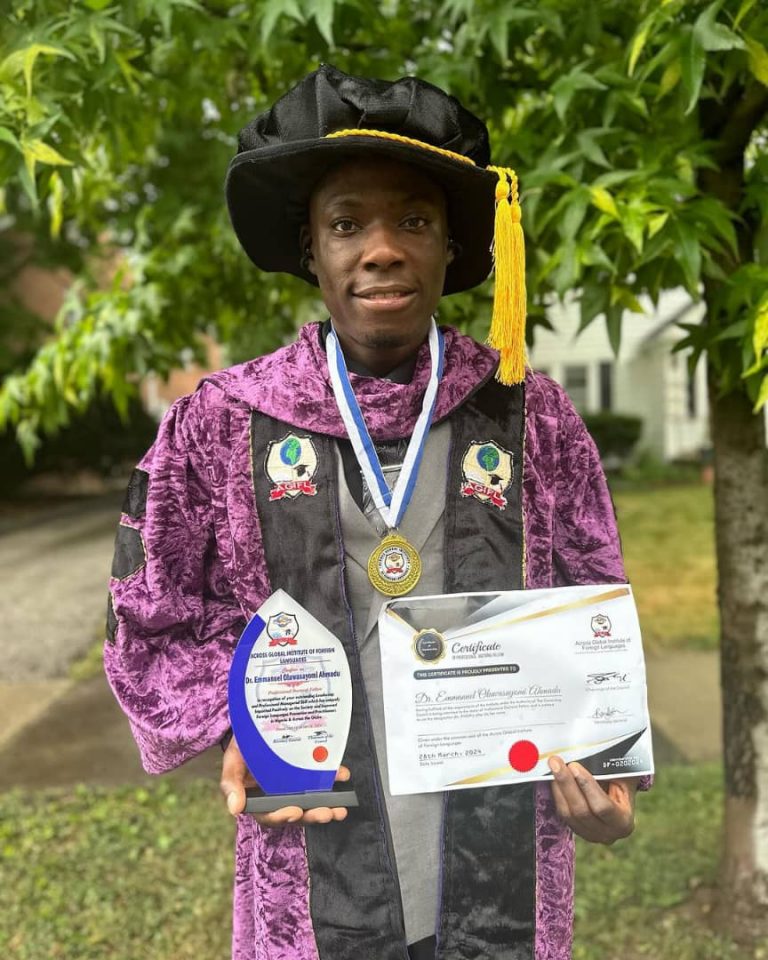 Nigerian who failed WASSCE 17 times honoured with two doctorates in US.