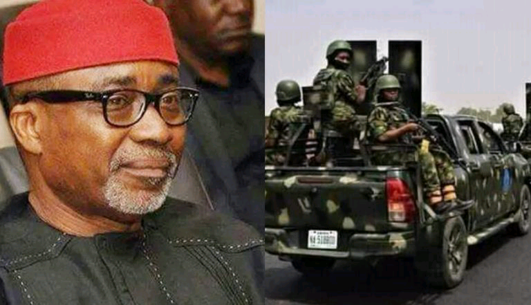 Senator Abaribe Forced Out of SUV by Soldiers Amid Tensions Over Aba Killings