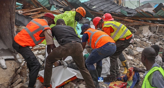 Former Governor’s Five-Storey Building Collapses in Abuja, Rescue Operations Ongoing